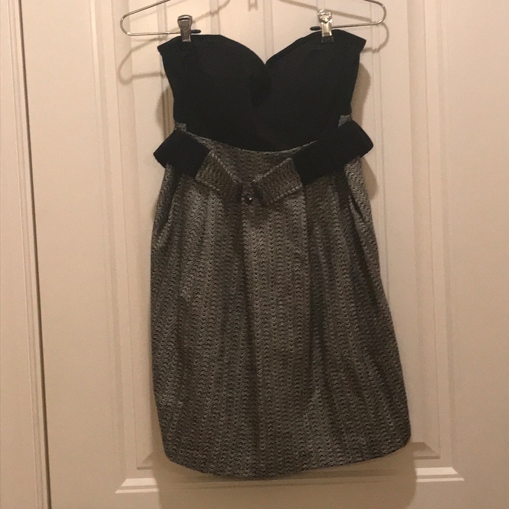 NWT Black Strapless Cocktail Dress